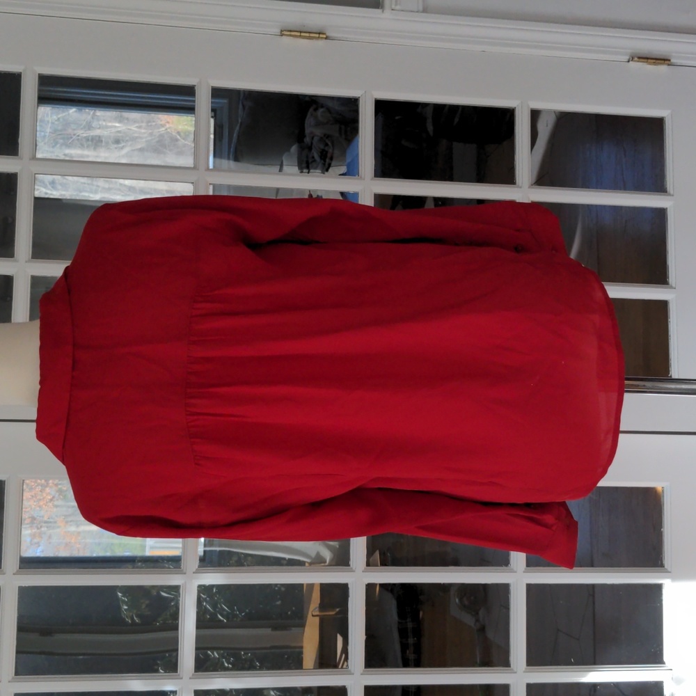 Anthropologie Mauve romantic red top sz 2 081 - Picture 5 of 7